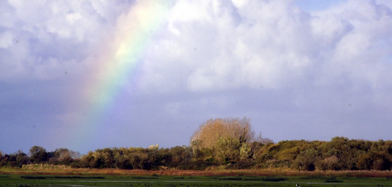 Arc en ciel sur les marais des Ponts d'Ouve