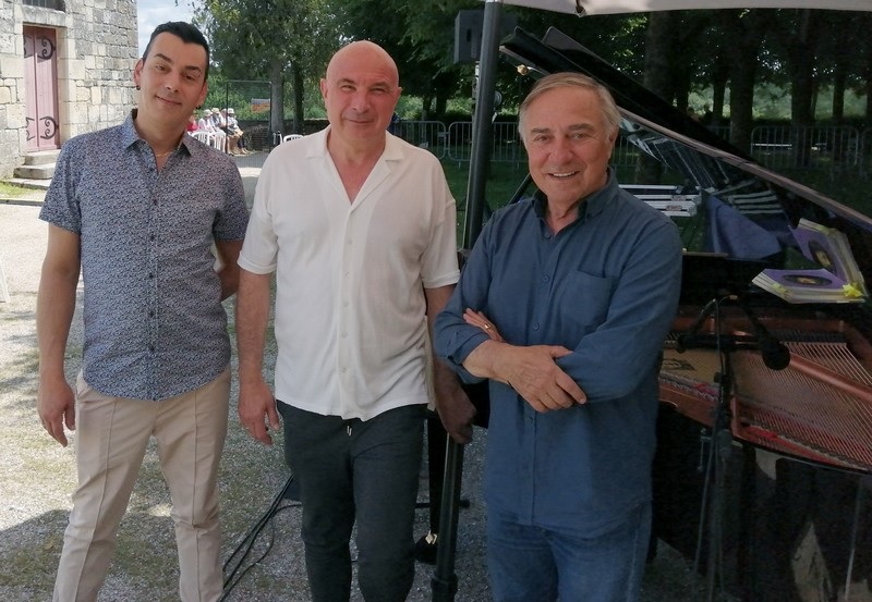 Les auteurs du spectacle "Des Jardins et des Hommes": Scheyder, Bougrain-Dubourg et Benhelal